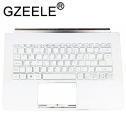 GZEELE новый для ACER ASPIRE S5-371 упор рук с клавиатурой Великобритании верхний регистр клавиатура ободок topcase крышка белый