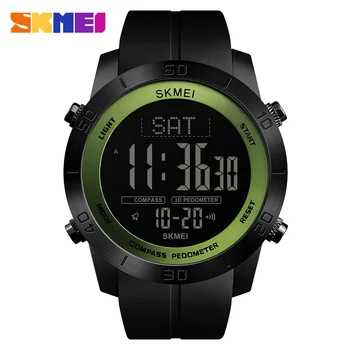 

SKMEI Outdoor Compass Watch Men Sports Watches Chronograph LED Backlight Countdown Digital Wristwatches 50M Waterproof Clock