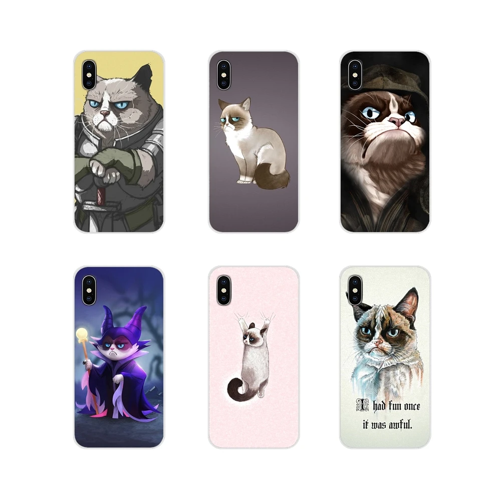 

For Huawei P Smart Mate Honor 7A 7C 8C 8X 9 P10 P20 Lite Pro Plus Lovely Grumpy Cat Accessories Phone Shell Covers