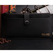 Модные мужские кошельки креативный 2 мобильный дизайн страницы молния Засов Кошелек 3 цвета качество PU кожаный Длинный кошелек