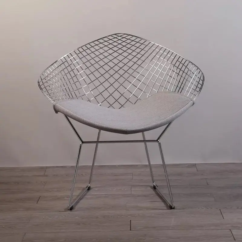 U-BEST интернет кафе кресло, мебель для дома кафе проволока металлический стул с подушкой - Цвет: Chrome grey pad
