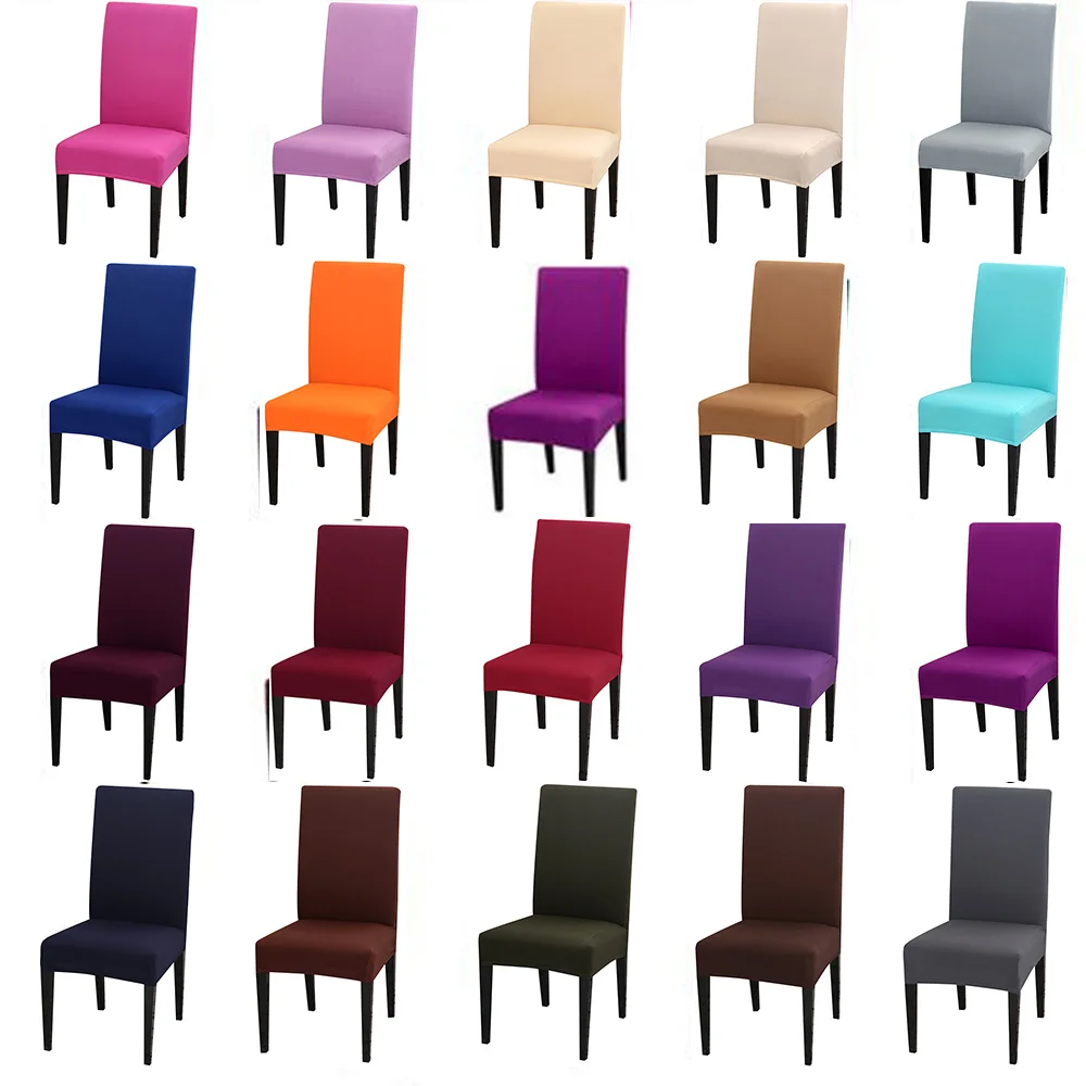 

Solid Color Chair Cover Removable Elastic Cloth Chair Covers Machine Washable Protector Slipcover Weddings Banquet Folding