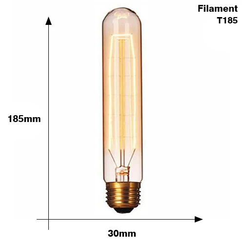 YNL Edison лампа E27 220 В 40 Вт T10 ST64 A19 T45 G80 G95 G125 накаливания свет лампы светильник ing Ретро E27 Светодиодная лампа Эдисона - Цвет: T10 filament 220V