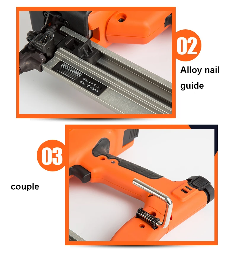 Новое поступление! Аккумуляторный гвоздильщик для бетона с газом/гвоздильщик, работающий на газе, с пластиковой полосой