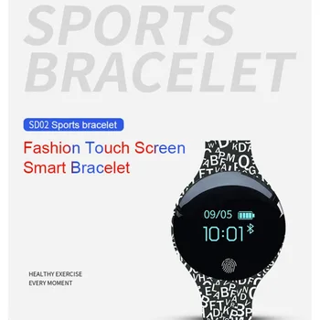 

SD02 Smart Wristband Sleep Monitoring Bluetooth Sports Pedometer Silicone Strap Smart Wristband Child Watch for IOS Android