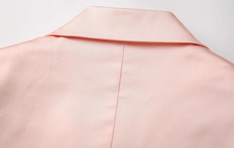 Business Women Pencil Pant Suits 2 Piece Sets Pink Solid Blazer + Pencil Pant Office Lady Notched Jacket Female Outfits