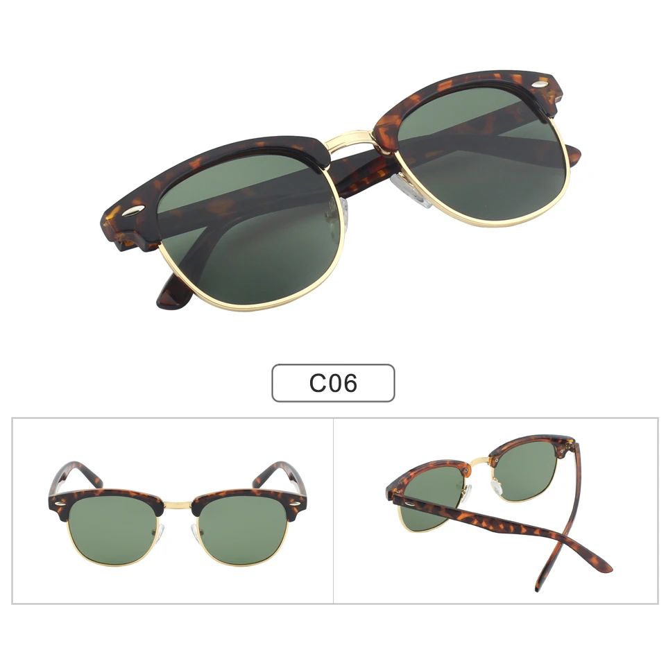 CGID поляризационные солнцезащитные очки без оправы, классические, брендовые, дизайнерские, унисекс, UV400, модные, мужские, полуоправа, очки для женщин и мужчин