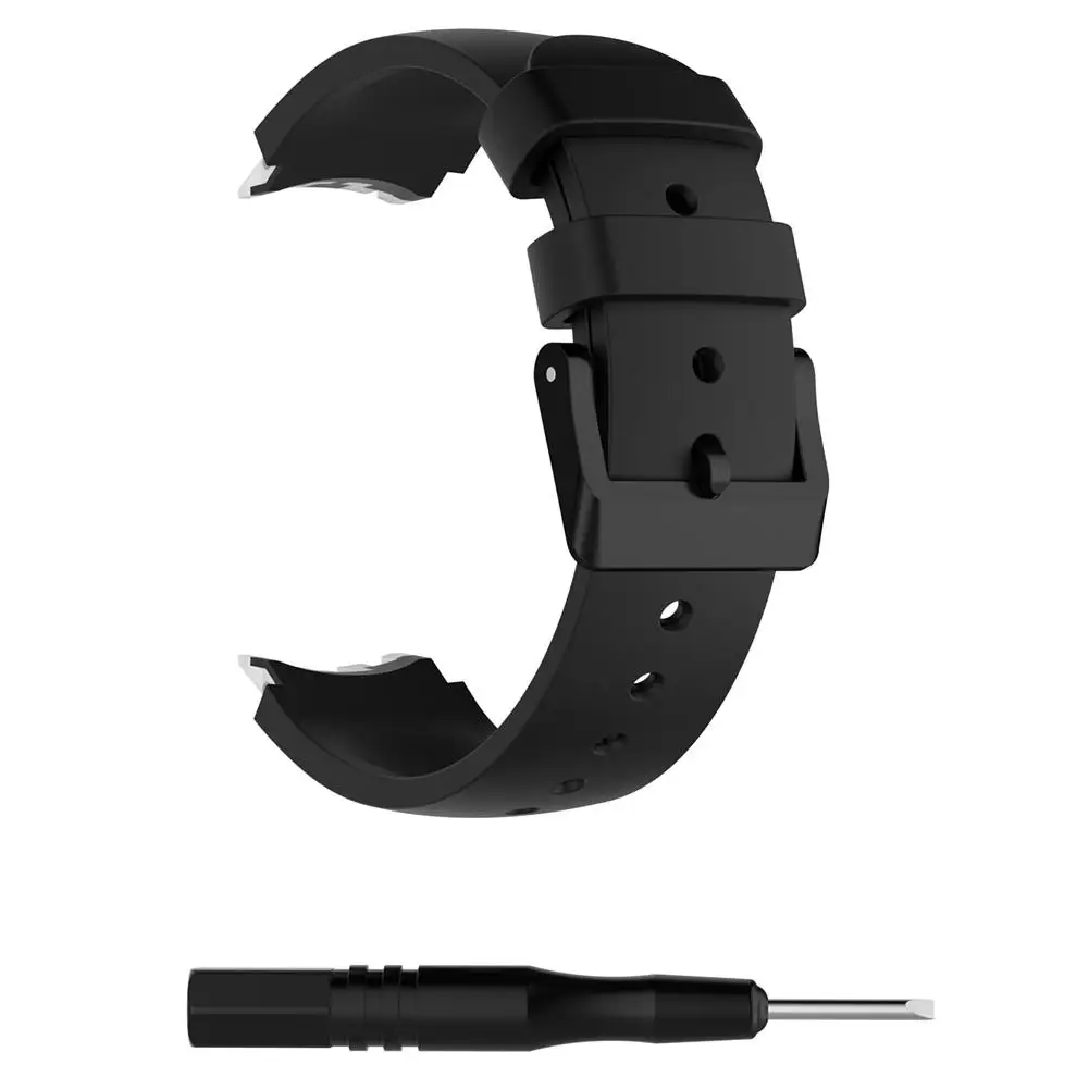 Высококачественный мягкий силиконовый сменный ремешок для часов Ticwatch S, Смарт-часы для Ticwatch S, ремешки с инструментами - Цвет: Black