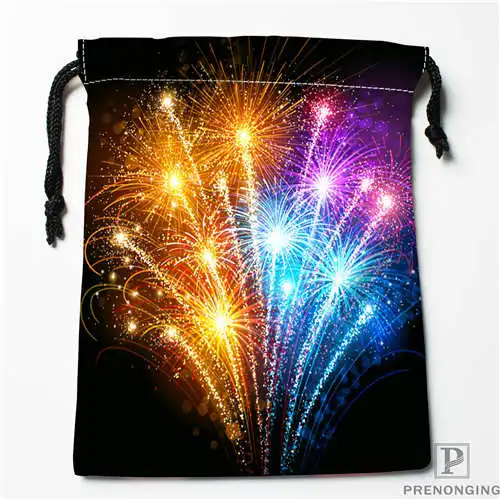 Пользовательские печать фейерверков(1 сумки для покупок на шнурках дорожный мешочек для хранения плавать Пешие прогулки игрушка сумка унисекс мульти Size19-01-04-45
