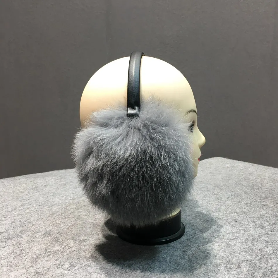 natural fox fur winter earmuffs  (15)