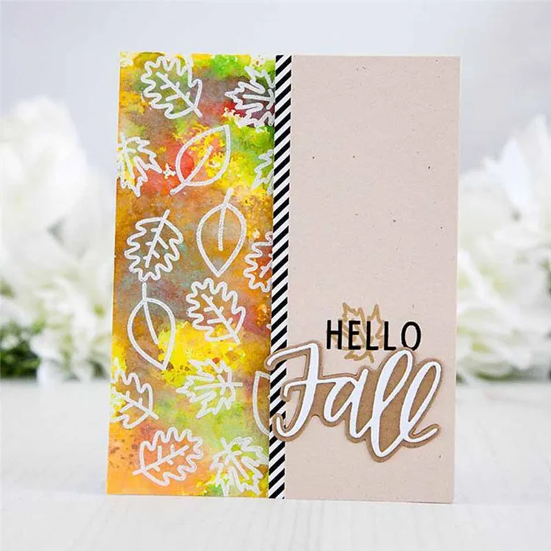 

Naifumodo Autumn Fall Metal Cutting Diesflower Leaf for Scrapbooking Card Making Album Embossing Die Cut New Cutting Dies
