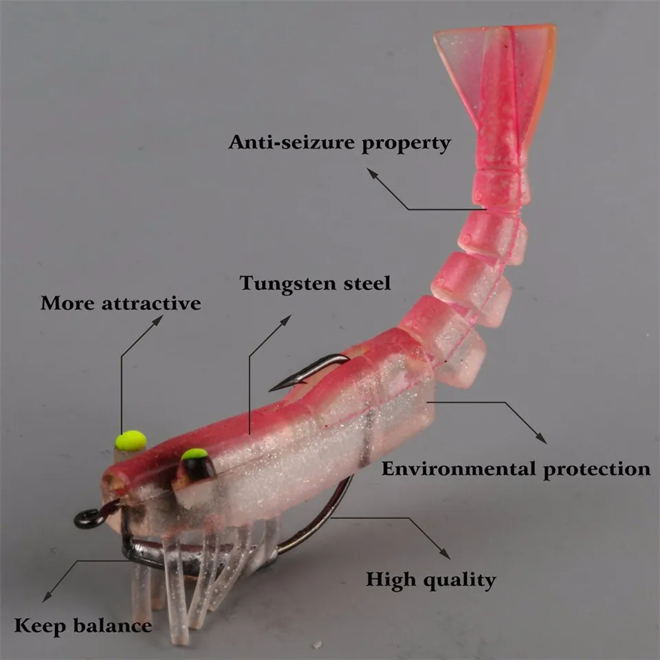 Maximumcatch Новое поступление мягкие креветки 2 шт. рыболовная приманка силиконовая имитация рыболовная мягкая креветка приманка