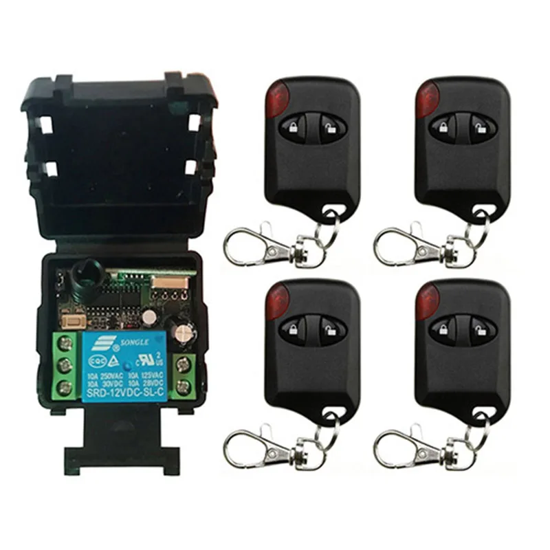 

Wireless Remote Control Light Switch DC12V 24V 1CH 1CH 10A Relay Output Radio Receiver Module+cat's eyeTransmitter garage door