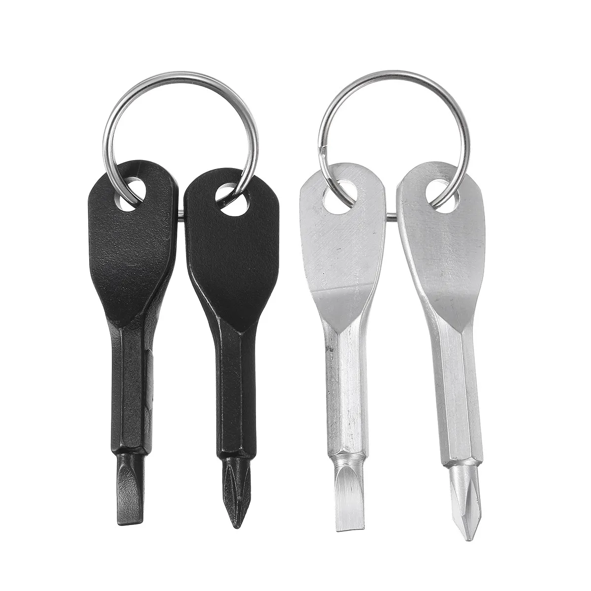 Buy Portable Stainless Steel Keychain Screwdriver Flathead Head Key Ring Key