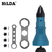 Electric Riveter Guns Nut-Tool Drill-Adaptor Cordless HILDA Insert