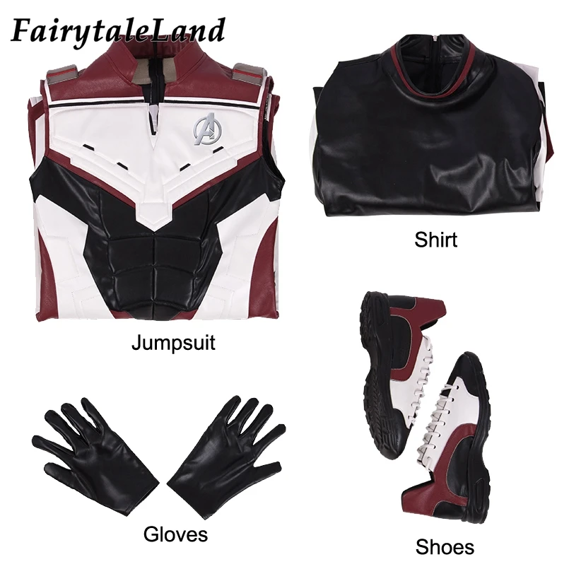 Avengers Endgame Cosplay Superhero Costume Halloween Jumpsuit Avengers Team Uniform Iron Man Black Widow White Suit Custom Made