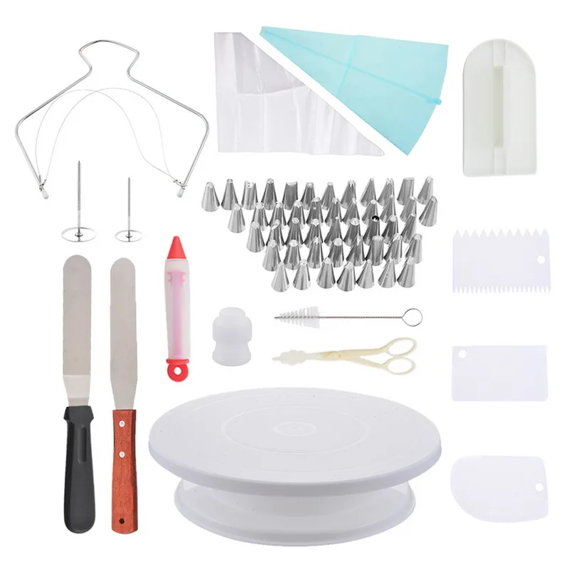 Urijk DIY Kit For Flower Icing Decorations Tips Cake Decorating Tools