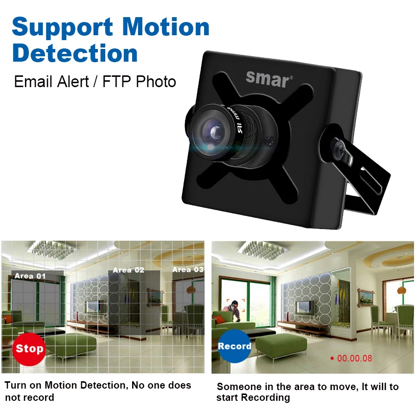 IP камера Smar 720P 960P 1080P Onvif CMOS для домашней системы безопасности видеонаблюдения P2P с