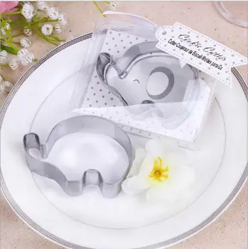 

Free Shipping 100pcs/ lot Adorable Mother And Her Elephant Cake and Cookie Cutter Mold Wedding Party kitchen Favors
