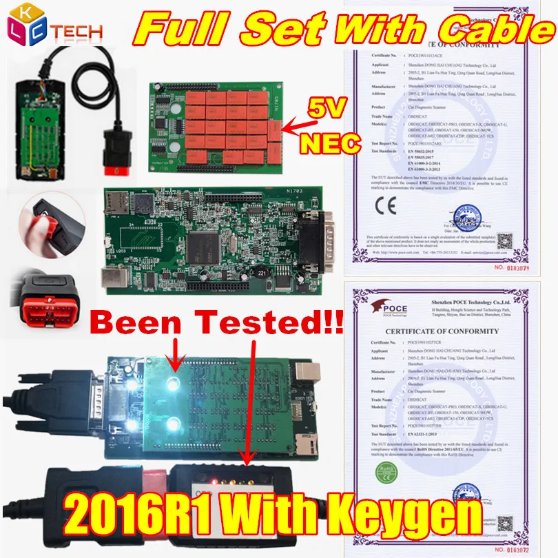 Зеленая плата OBDIICAT TCS PRO Bluetooth 2016 00 2016r1 keygen/2017 1 As Multidiag pro OBD2 сканер автомобильный