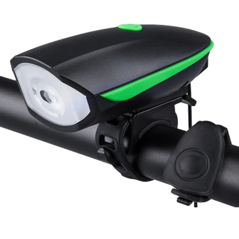1200 мАч водонепроницаемый велосипедный светильник USB Перезаряжаемый 120 дБ супер яркий велосипедный головной светильник - Цвет: Rechargeable Green
