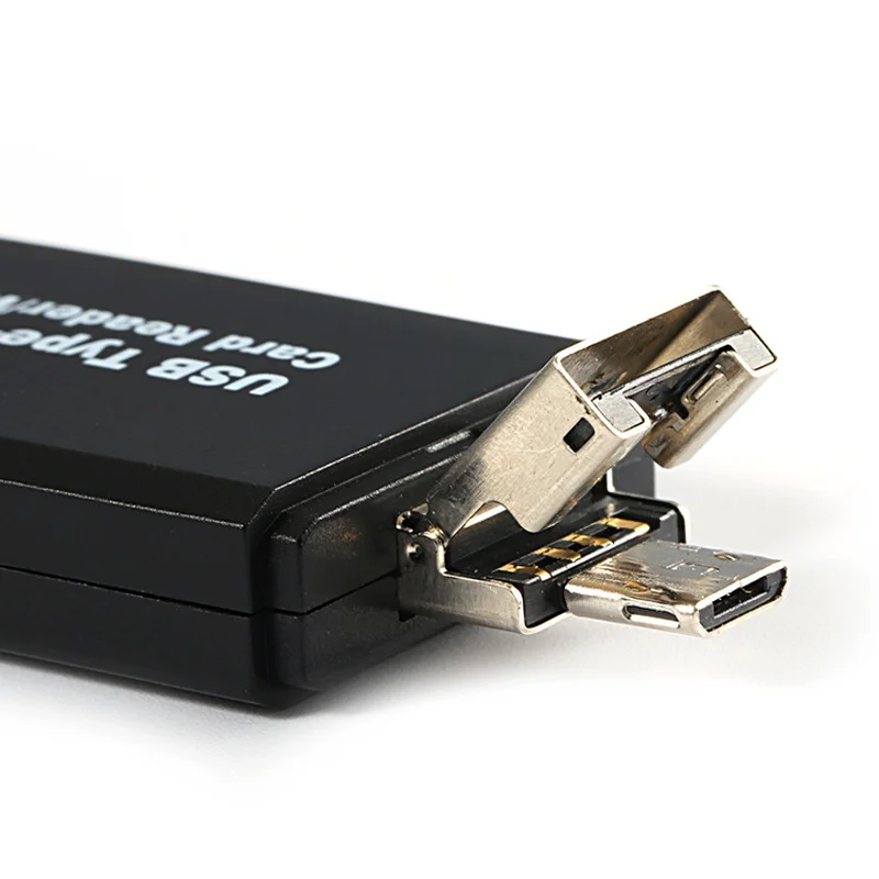 Type C & Micro USB & USB 3 In 1 OTG Card Reader High-speed USB2.0 Universal OTG TF/SD for Android Computer Extension Headers Type C & Micro USB & USB 3 In 1 OTG Card Reader High-speed USB2.0 Universal OTG TF/SD for Android Computer Extension Headers
