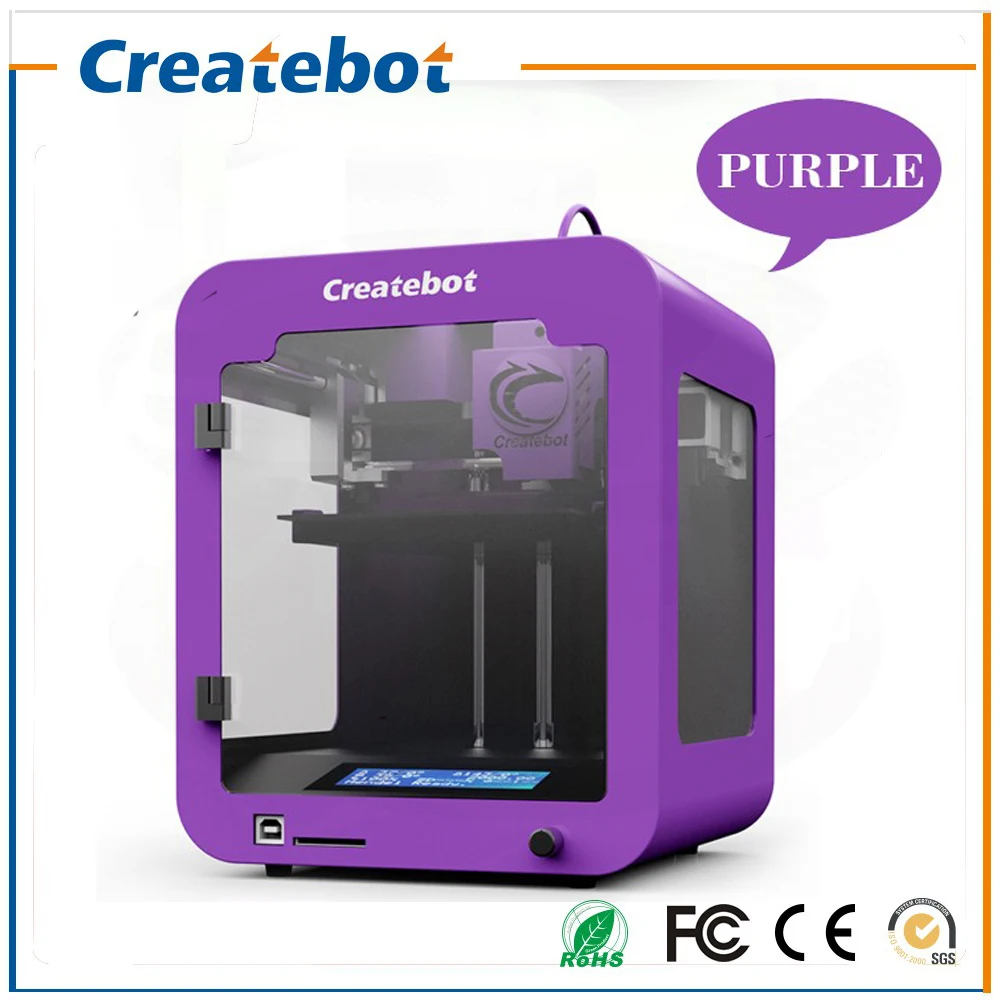 Createbot 3D Printer kit High Precision 85*80*94mm printing size LCD super mini 3d-printer With 1Roll Filament 1GB Sd Card Gift