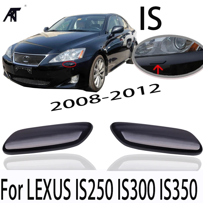 Right & Left Genuine Head light Headlight Washer Nozzle Cover Cap For