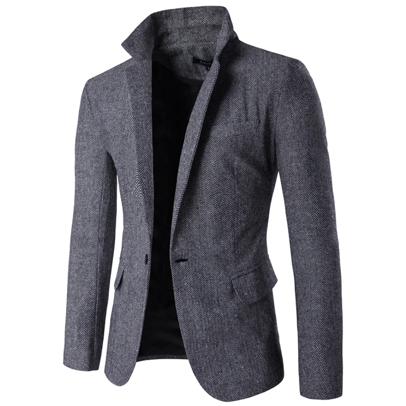 Новое поступление пиджак Slim Fit Повседневное одной кнопки Для мужчин пиджаки Лидер продаж Удобные Для мужчин Блейзер 3 цвета MWX383