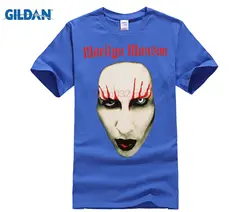 Marilyn Manson Close-Up взрослая футболка летние футболки с коротким рукавом Топы S ~ 3Xl Большие размеры хлопковые футболки Бесплатная доставка