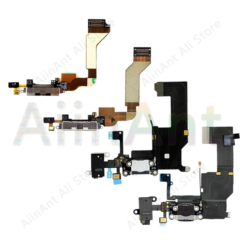 

Original Mic USB Charging Port Charger Dock Connector Charging Flex Cable For iPhone 4 4s 5 5C 5S SE 6 Plus Repair Phone Flex