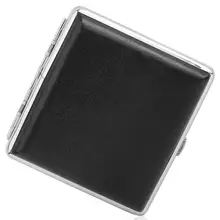 Металлическая искусственная кожа с примесями Черный 20 шт сигарет Чехол Держатель Сигары, табак Коробка для курения аксессуары креативный мужской подарок Гаджет