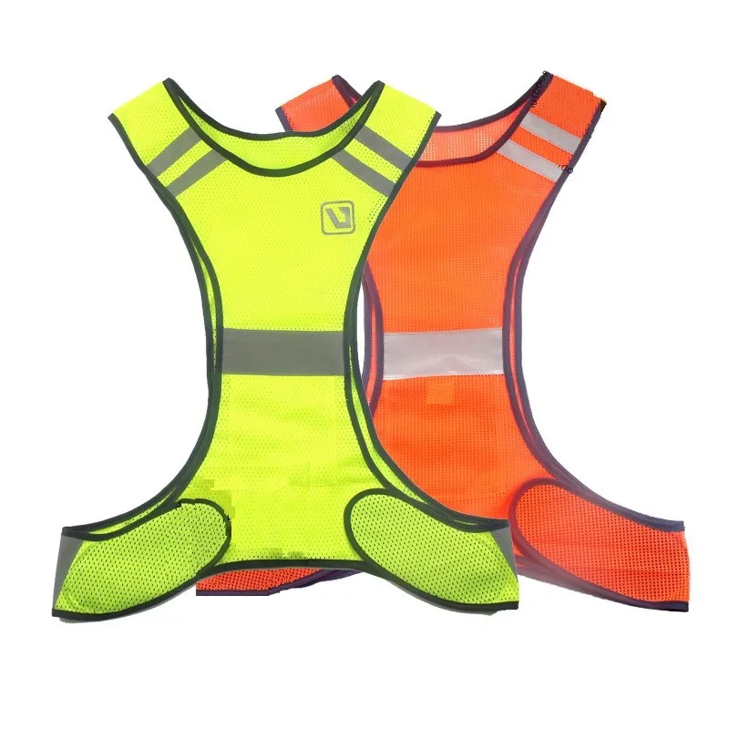 Высокая видимость светоотражающий жилет безопасности оранжевый желтый флуоресцентная Светоотражающая одежда шестеренки для ночной работы бега езды