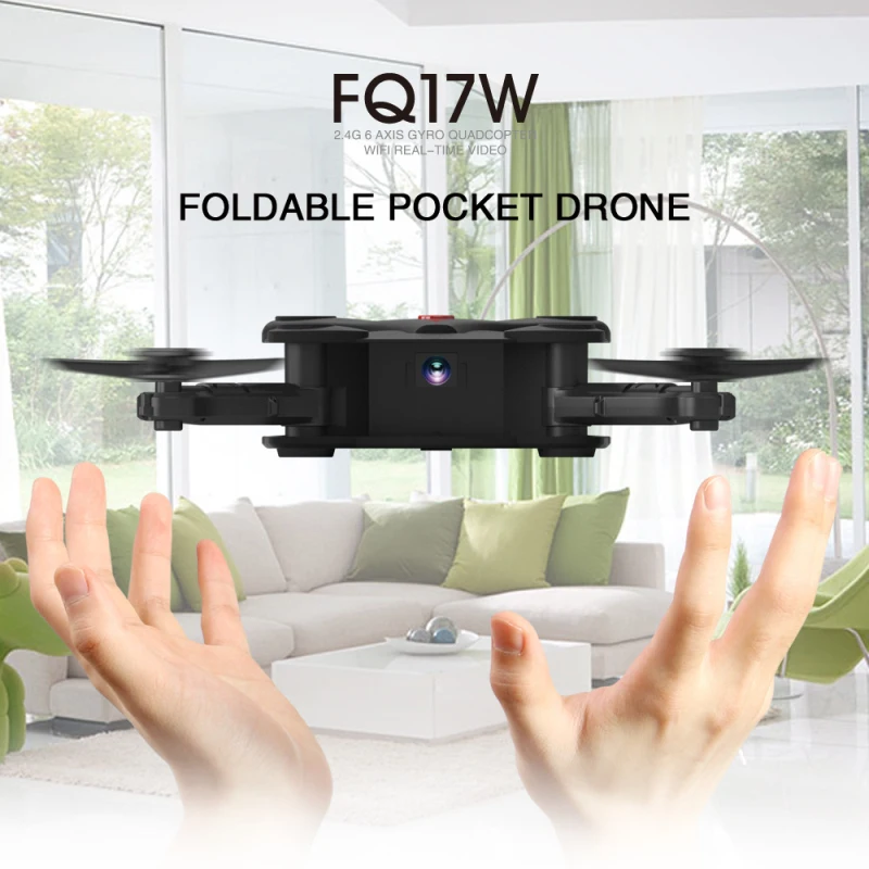 

Mini WiFi FPV Foldable Pocketable Drone FQ-17W With High Hold Mode RC Quadcopter WIFI FPV camera altitude holding mode RC drone