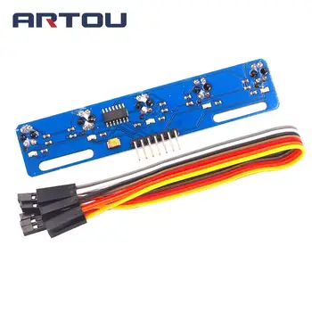 

5 channel Infrared Reflective Sensor TCRT5000 KIT 5 way/road IR Photoelectric Switch Barrier Line Track Module