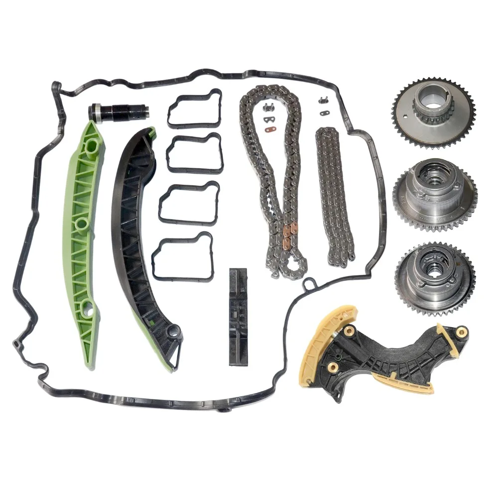  AP02 New Timing Chain Kit+Gear+Tensioner+Adjuster For Mercedes W204 C250 E250 R172 SLK250 271050334