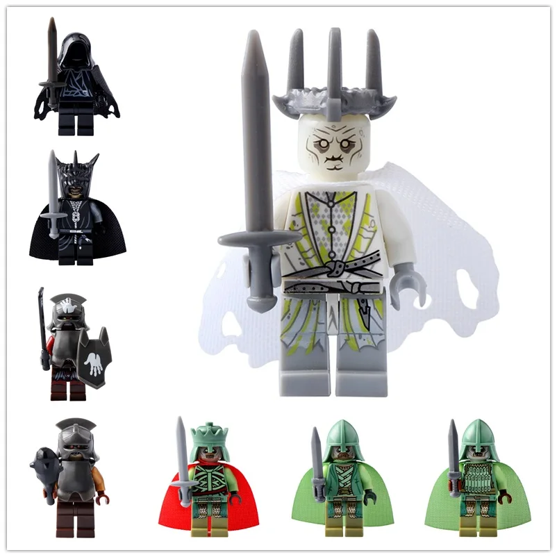 Legoed Властелин кольца 8 шт./компл. ведьма King Of The Dead орк Мордора экшн Минифигурки
