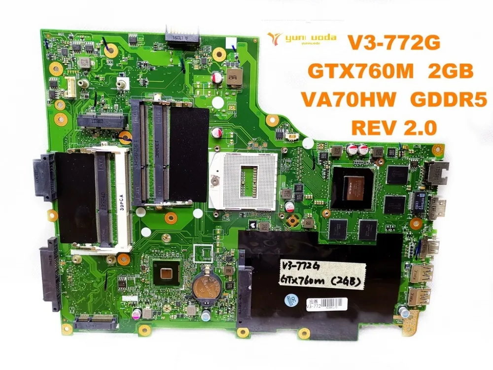 original for font b ACER b font V3 772G laptop motherboard V3 772G GTX760M 2GB VA70HW