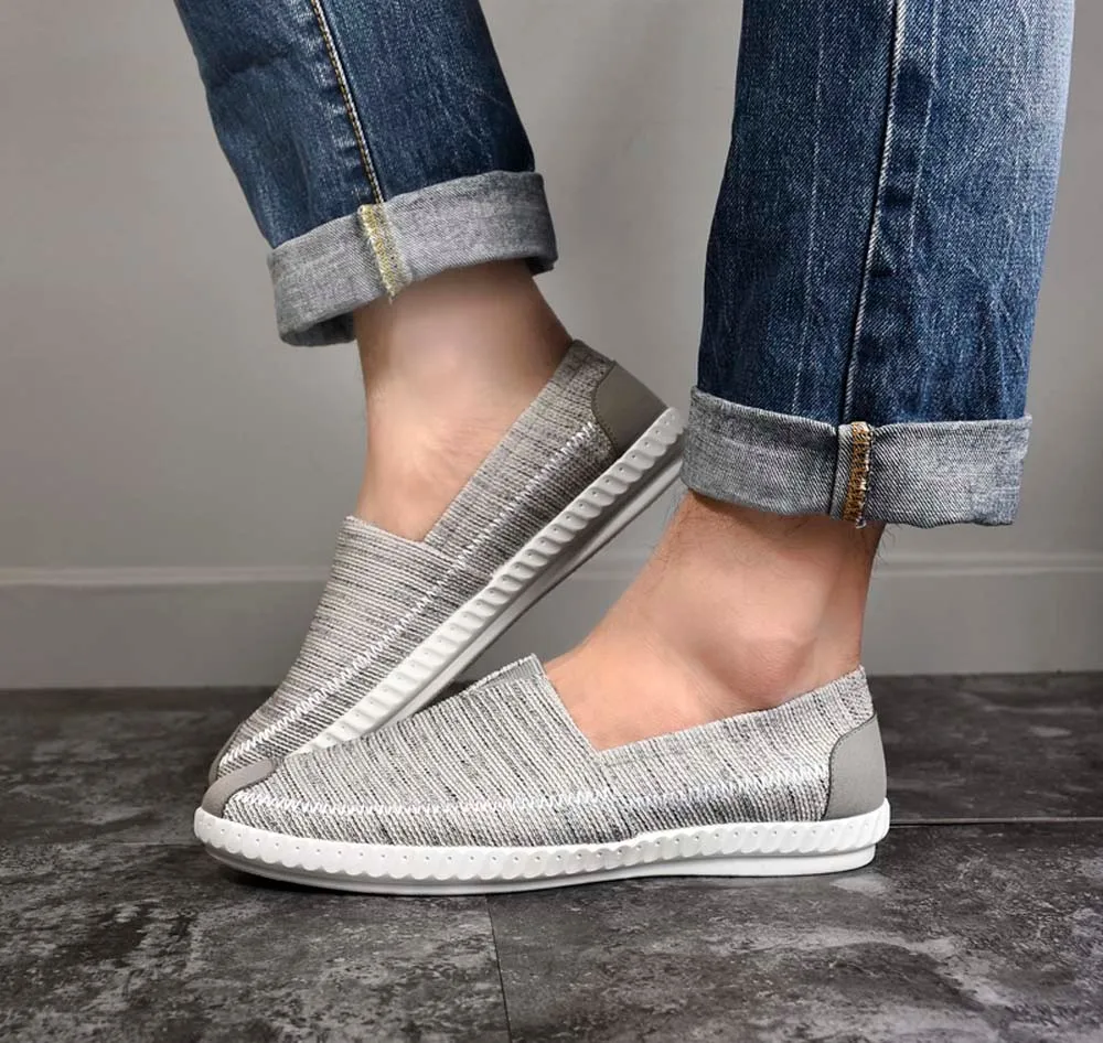 

KANCOOLD women couple soft casual canvas shoes flat bottom breathable linen weaving loafers outdoor sports walking shoes low-cut