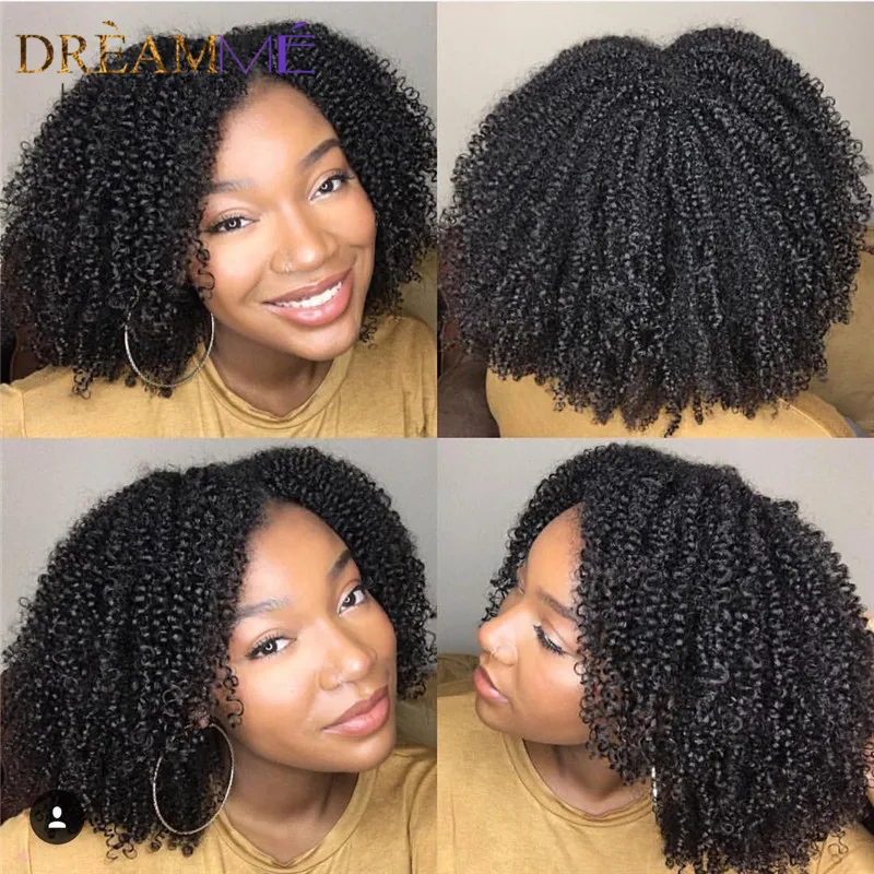 afro kinkly curly human hair extension--4B 4C mongolian hair  (6)