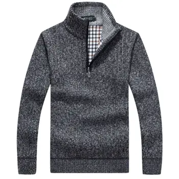

2017 Winter New Man Casual Sweater Solid Khaki Blue Turtleneck Pullovers Knitted Clothing Mens Sweaters Erkekler Kazak