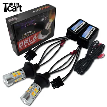 

Tcart 2x Auto Led Bulbs DRL Daytime Running Light Night Turn Signals LED Lamp PY21W BAU15S For Mazda 5 2011-2017 Car Accessories