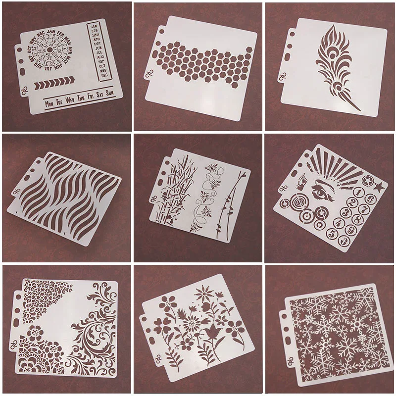 

Flowers Eye Snowflake Stencils For Painting Scrapbooking Stamp Cake Decorating Tool Embossing Paper Cards Album DIY Decoration