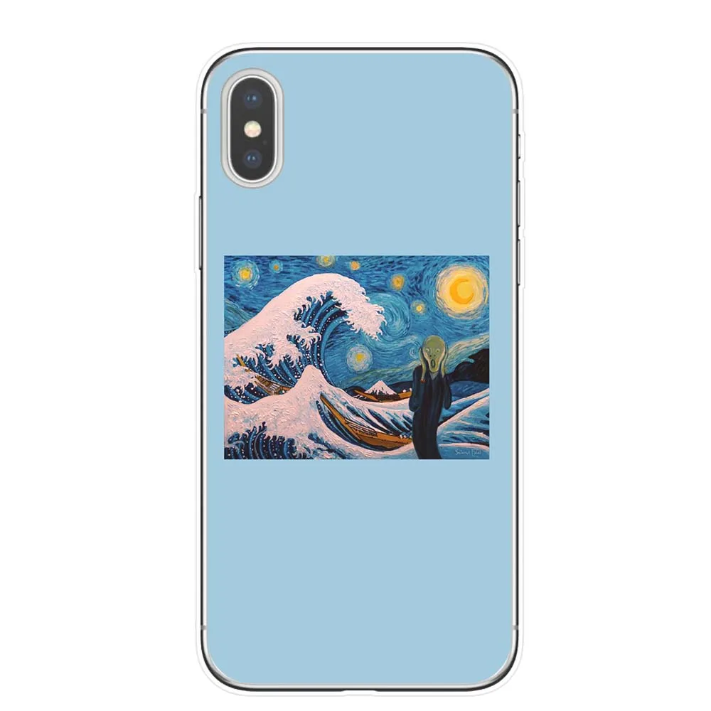 Чехол для телефона KACKYFUL Great art aesthetic van Gogh Mona Lisa с рисунком Давида из ТПУ iPhone 11 Pro X XR XS