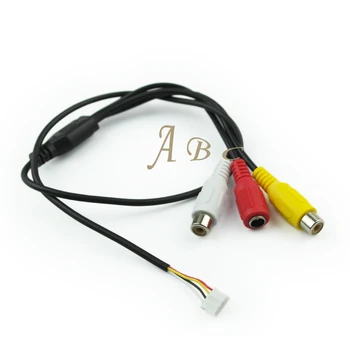 

10 Pcs 550mm component 4 pins AV audio video cable for raspberry pi 3 lcd display panel matrix controller board freeshipping