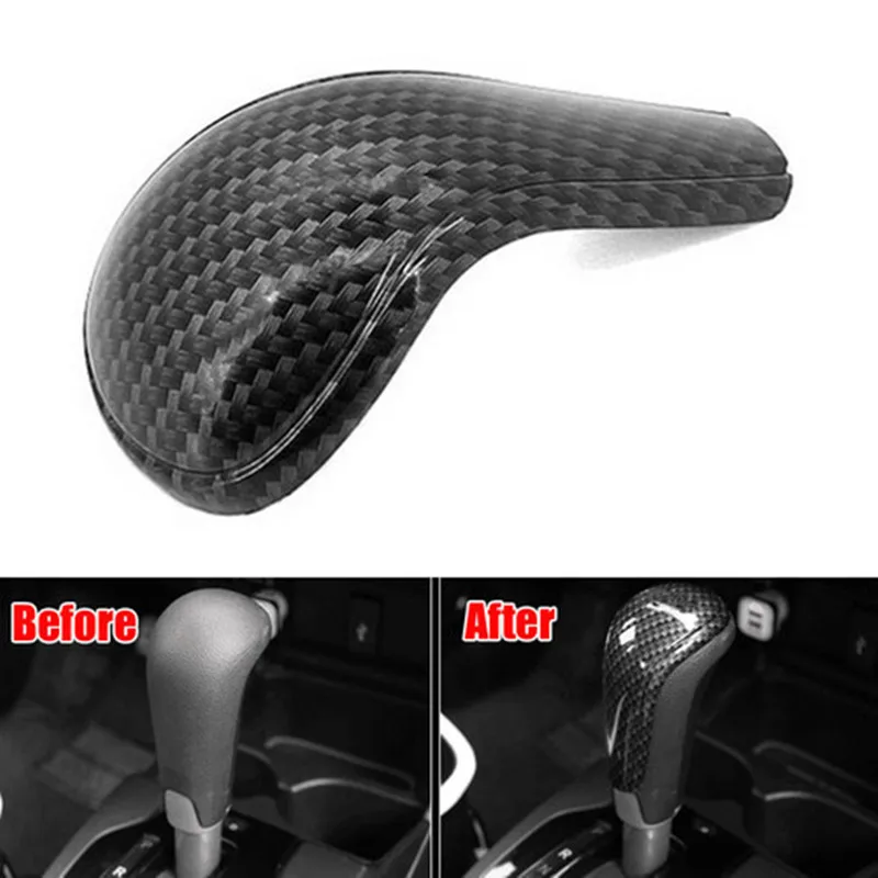 BBQFUKA Carbon Fiber Gear Shift knob Interior Car cover Modification