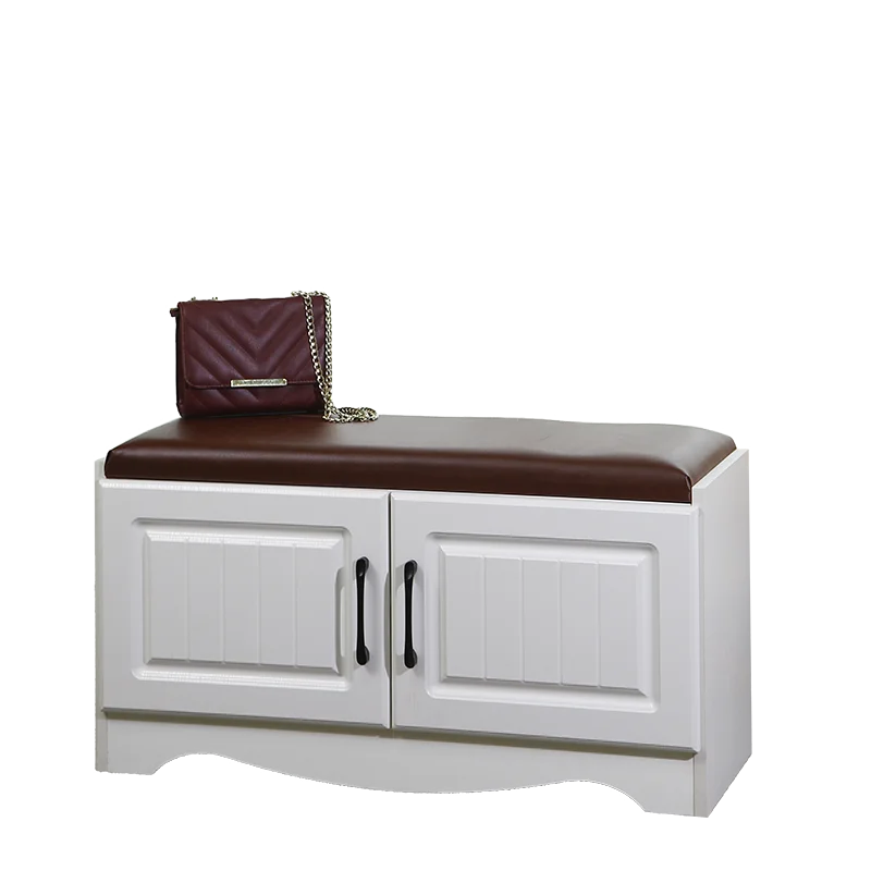 

Home European shoe bench Shoe cabinet modern living room storage stool cushion storage shoe rack assembly shoe bench door