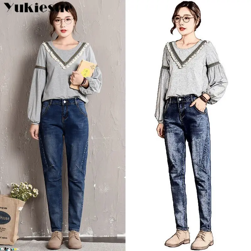 Джинсы с высокой талией женские модные женские джинсы для женщин рваные джинсы женские джинсы-бойфренды женские джинсы больших размеров черные