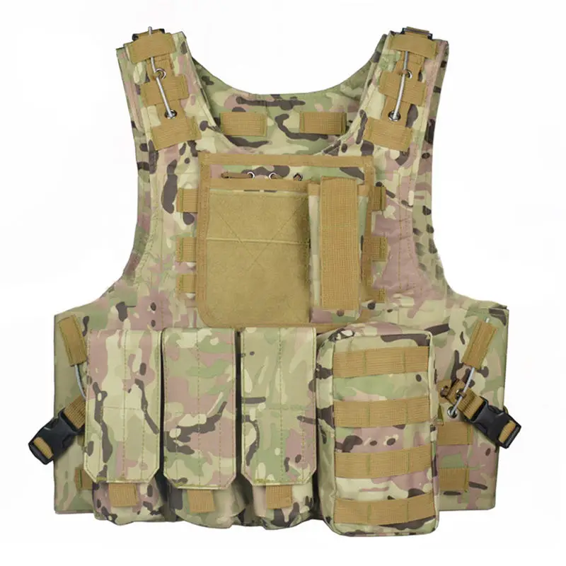 

New 5 Colors Camouflage Hunting Military Tactical Vest Wargame Body Molle Armor Hunting Vest Multifunction CS Outdoor Equipment