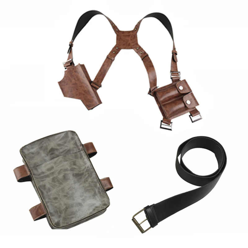 Uncharted 4 A Thief's End Nathan Drake Holster Cosplay Leather Belt
